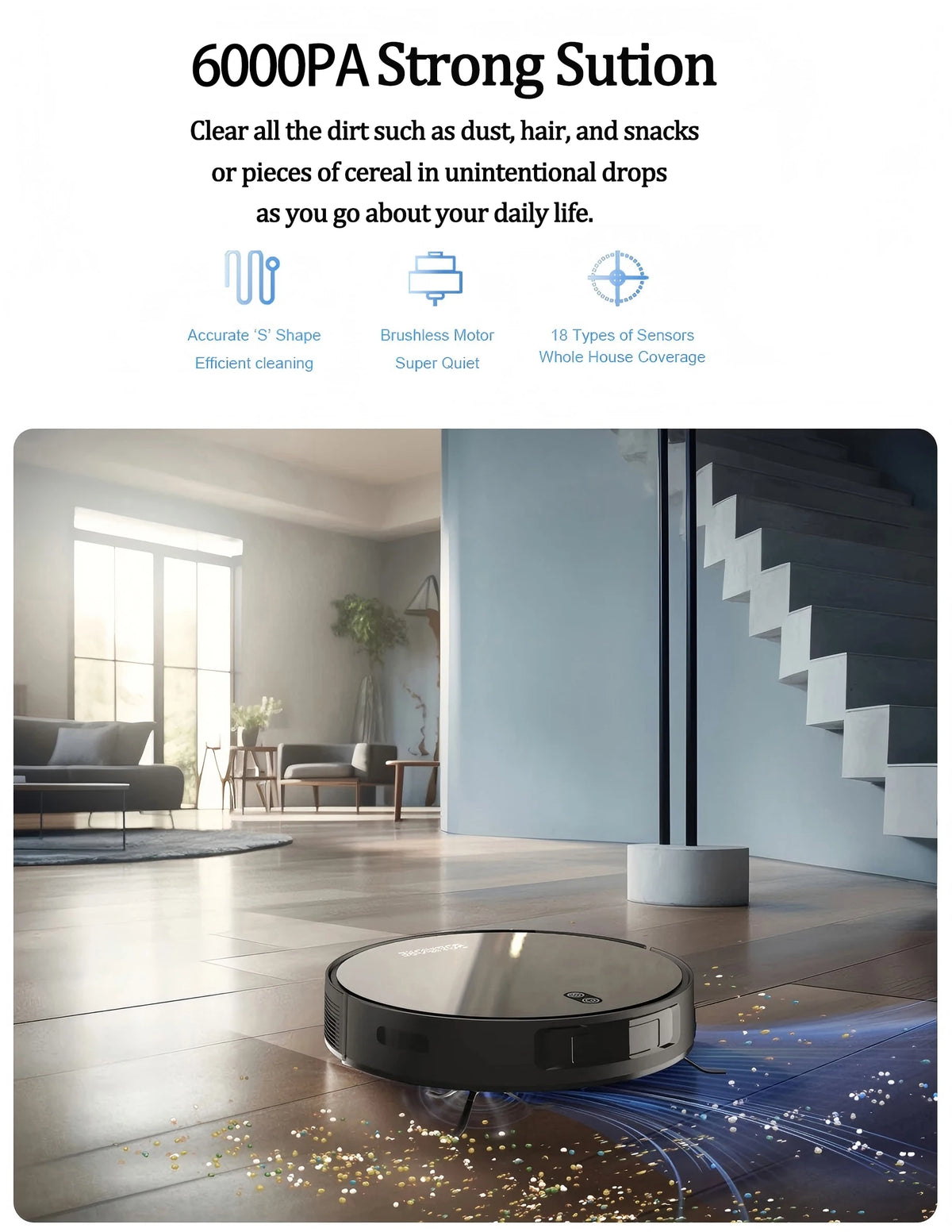 Boaimore Robot Vacuum Cleaner And Mop With Smart Mapping