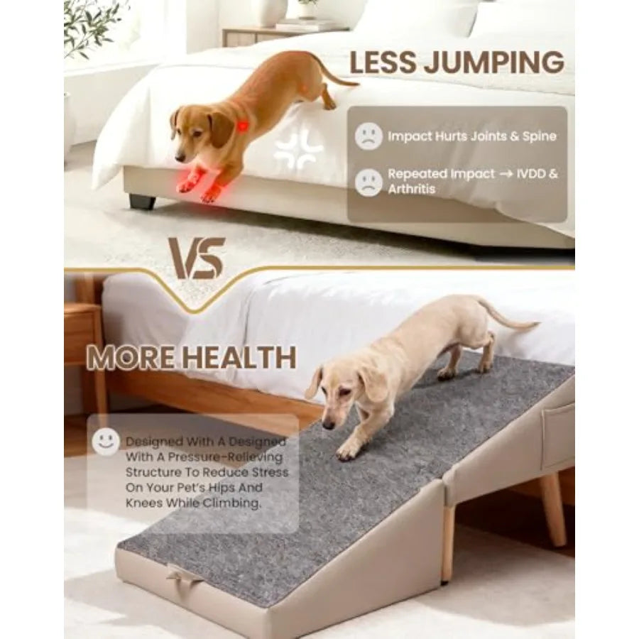 SHXI Indoor Safety Pet Ramp And Stairs For Dogs Cats