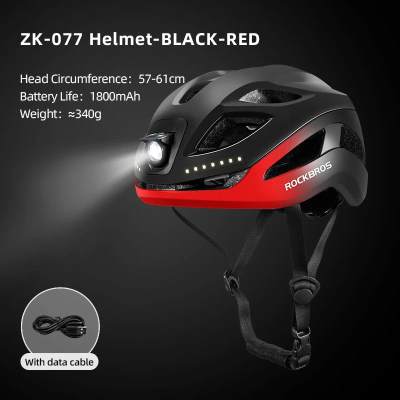 Rockbros Rechargeable Led Cycling Front Light For Bicycle Riding