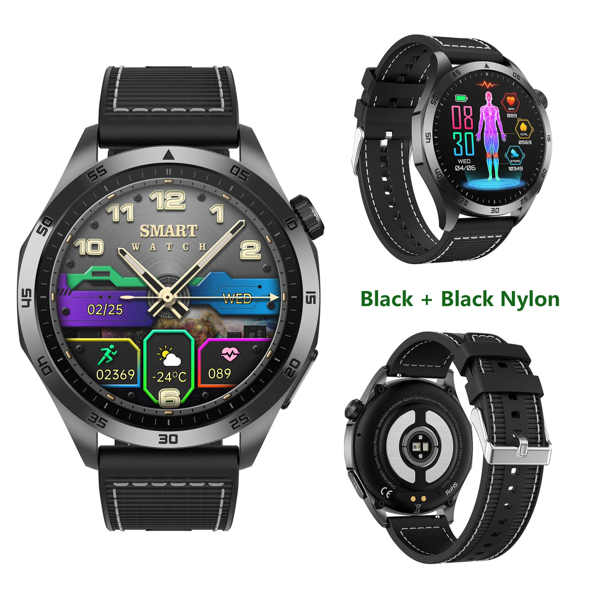 ECG PPG Health Smart Watch Blood Pressure Oxygen Monitor