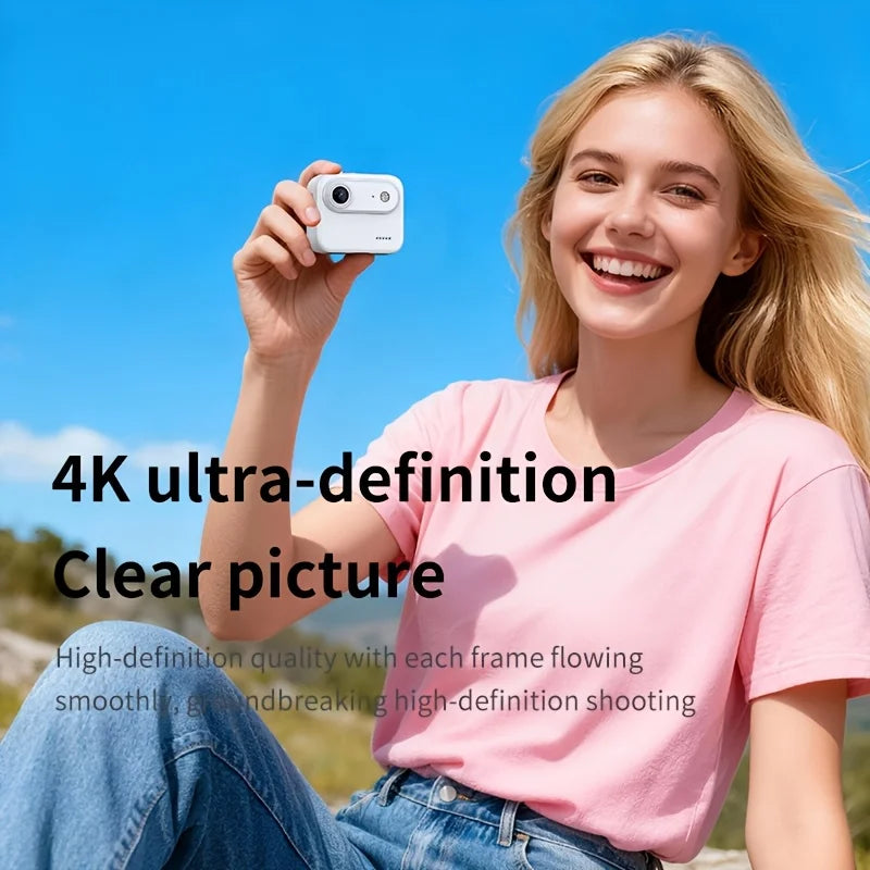 Portable 4K Flip Screen Action Camera With Wide Angle Lens