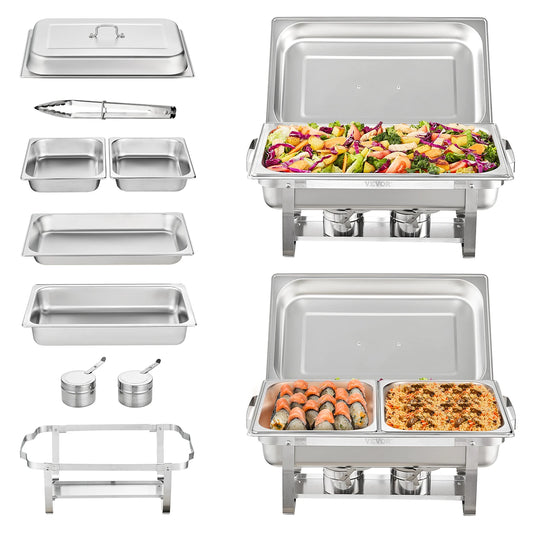 SucceBuy Chafing Dish Catering Food Warmer Essential Buffet Supplies