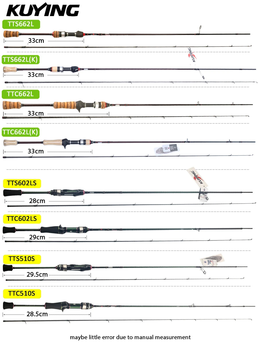 Kuying Teton Carbon Spinning Casting Fishing Lure Rod
