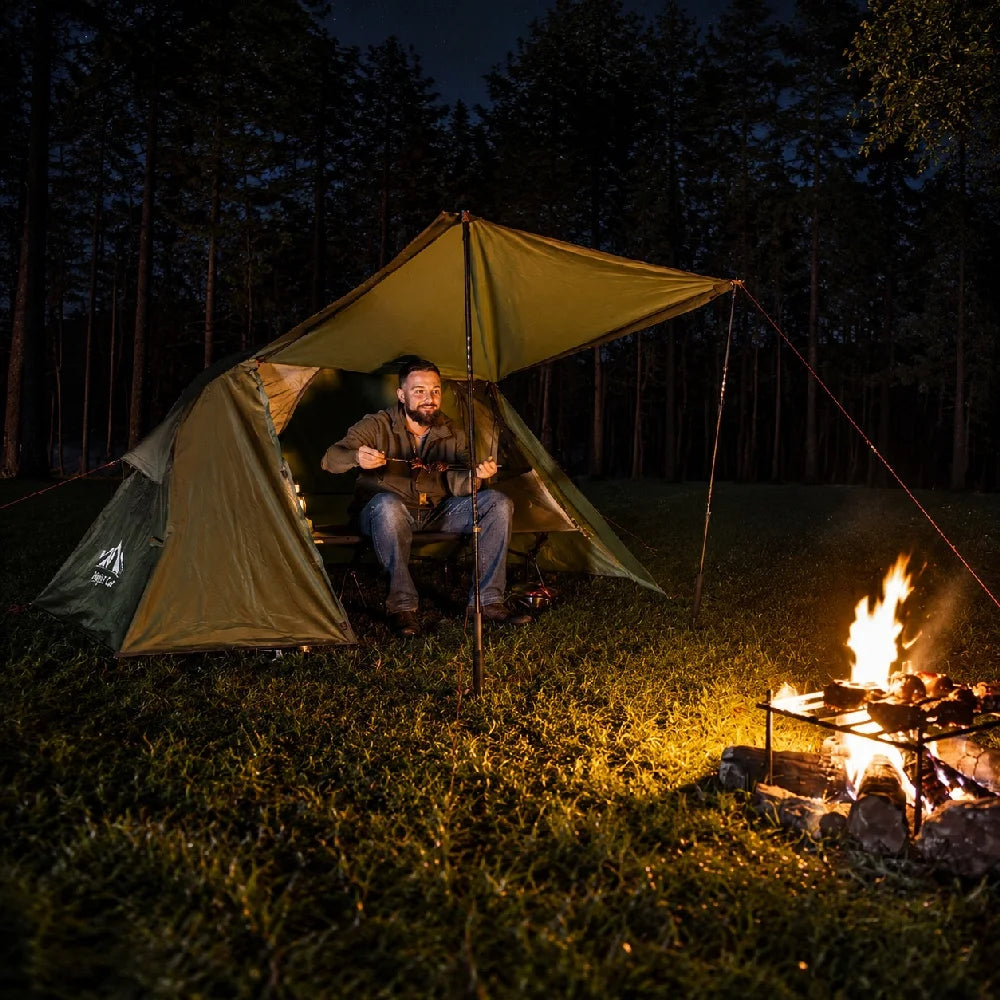 Night Cat Waterproof Portable Elevated Camping Cot Tent Kit