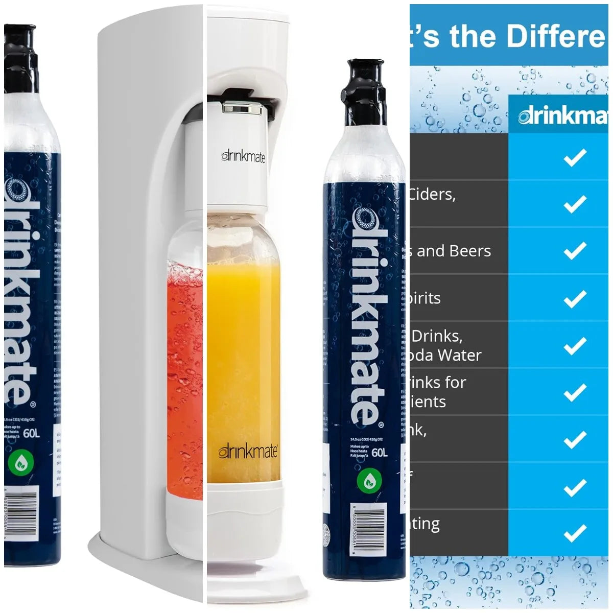 XMSJ Sparkling Water And Soda Maker For Homemade Carbonated Beverages