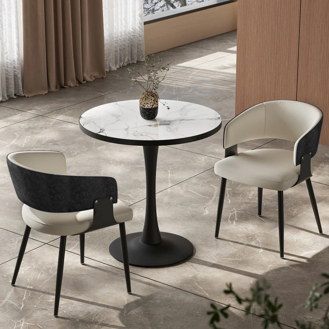 Luvodi Crocodile Textured Microfiber Leather Dining Chair