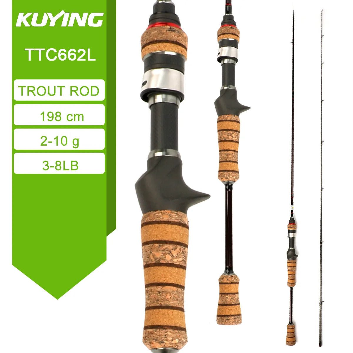 Kuying Teton Carbon Spinning Casting Fishing Lure Rod