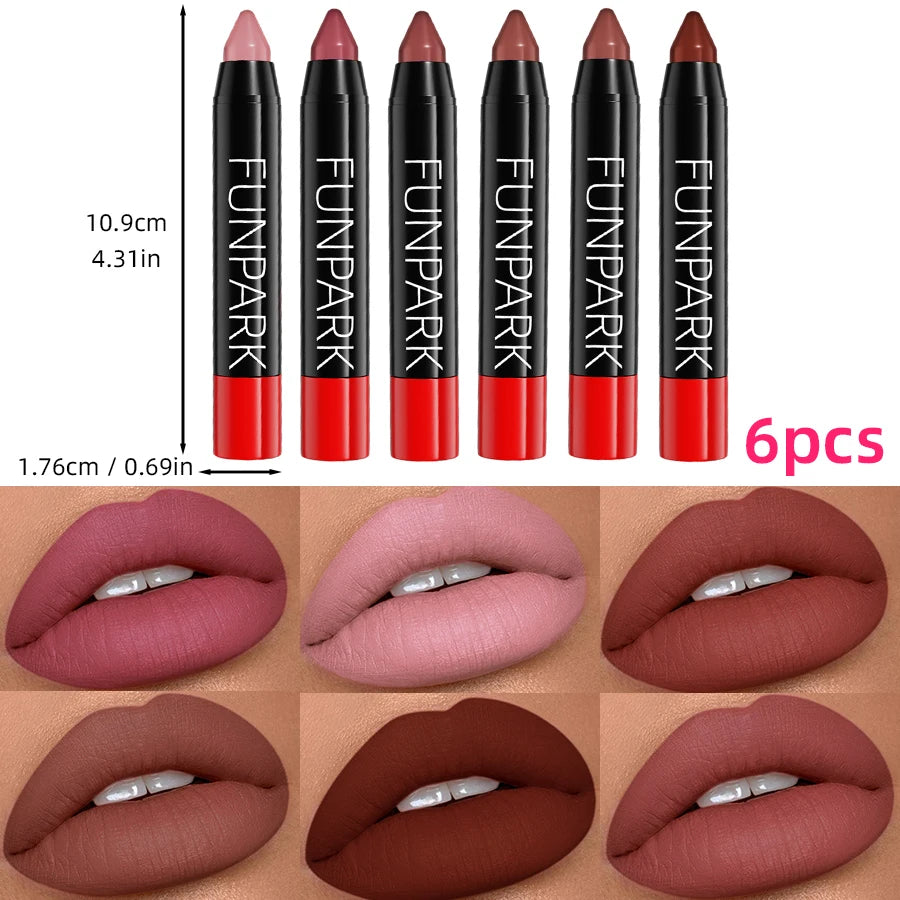 FUNPARK Waterproof Matte Lip Liner and Lipstick Makeup Set