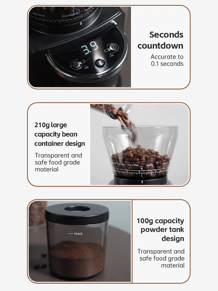 HiBREW Automatic Burr Coffee Grinder With 34 Adjustable Grind Settings