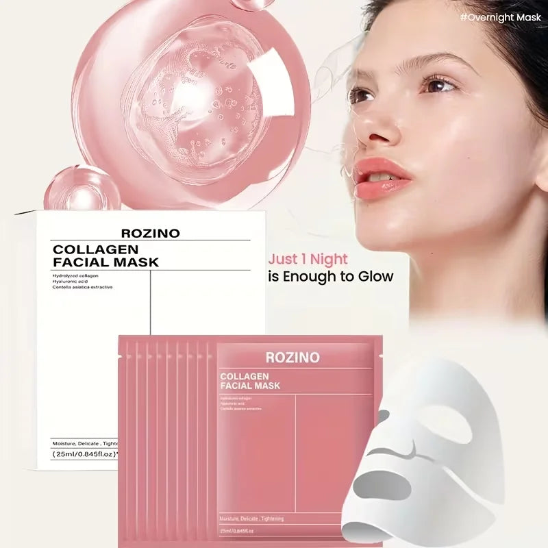 Rozino Bio Collagen Hydrating Sheet Masks For Radiant Skin