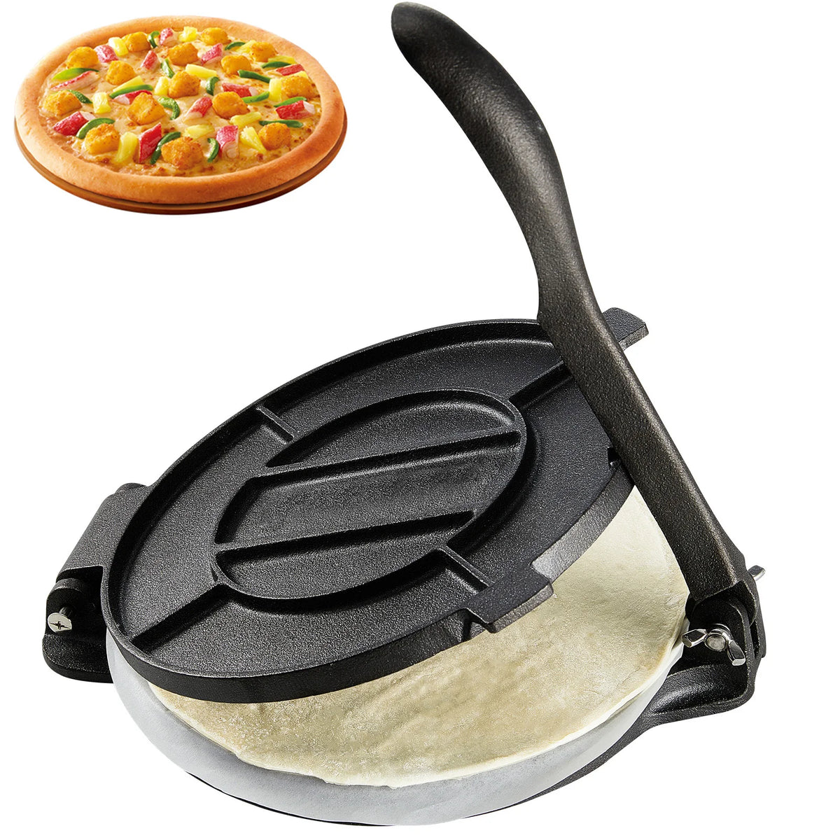 VEVOR Cast Iron Tortilla Press Heavy Duty Dough Maker