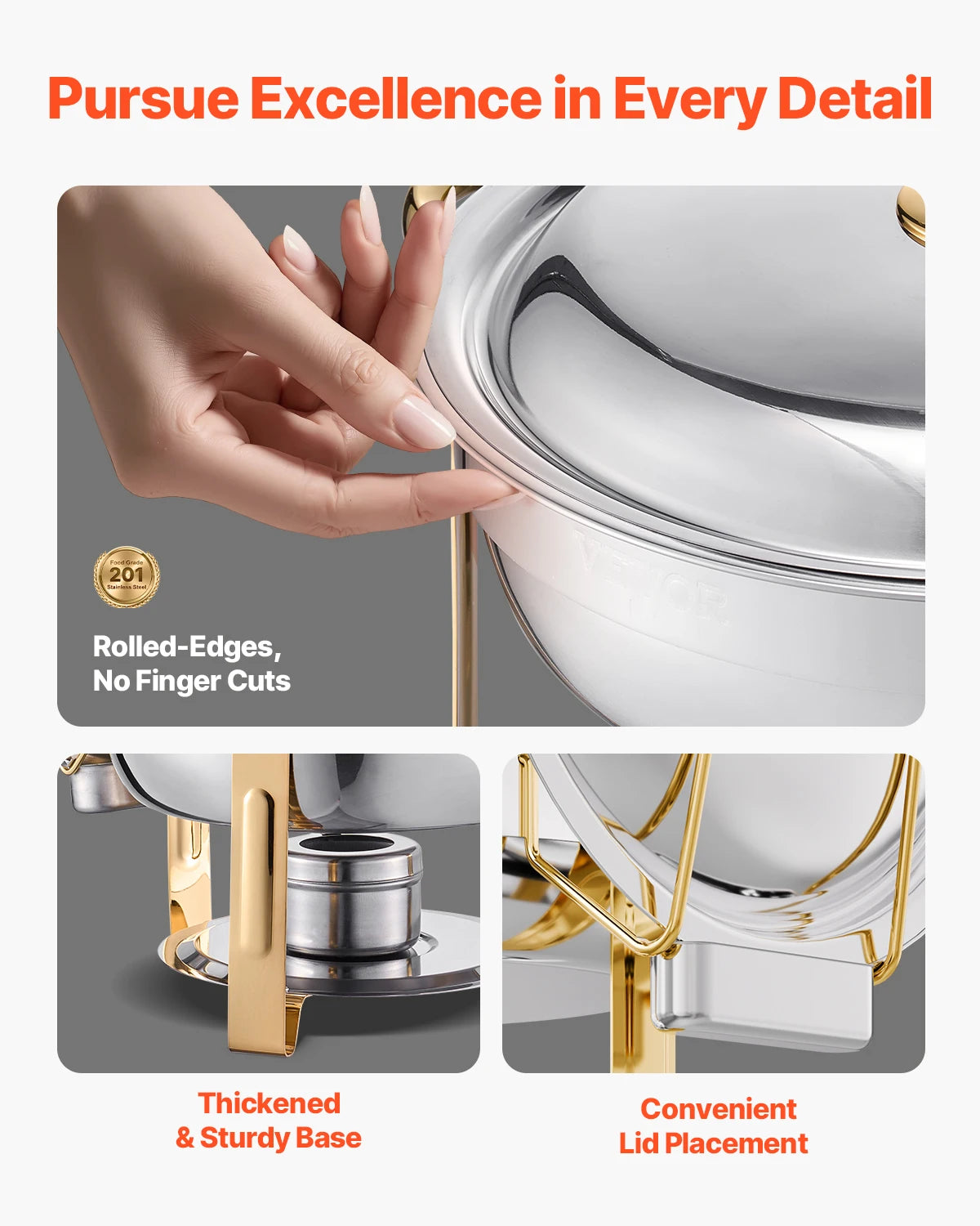 SucceBuy Stainless Steel Chafing Dish Buffet Catering Warmer Set