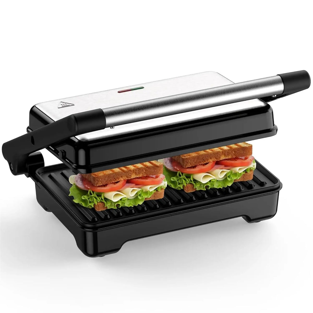 Ostba 1200W Panini Grill Press For Perfect Homemade Sandwiches