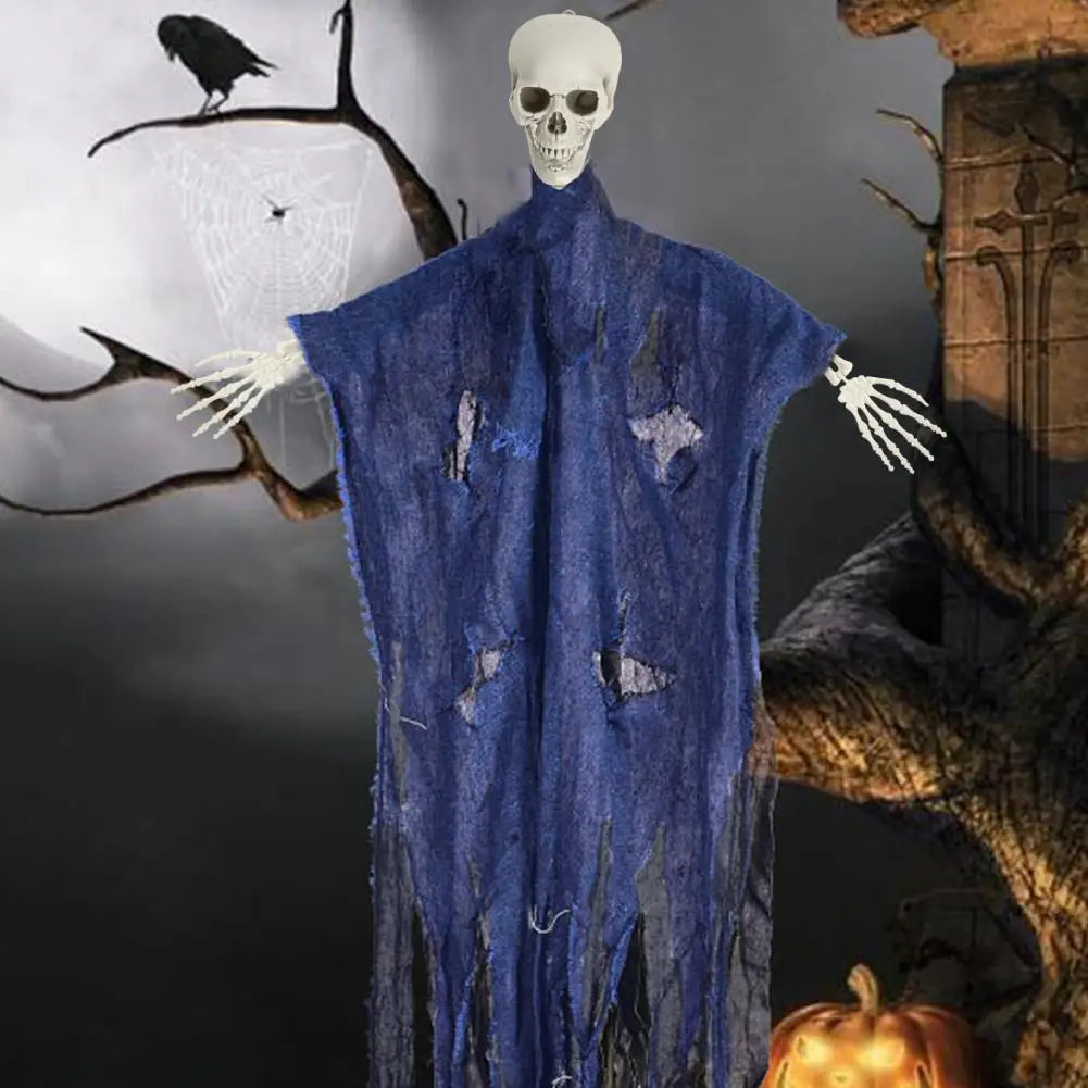 Poseable Plastic Skeleton Prop For Halloween Party Decoration