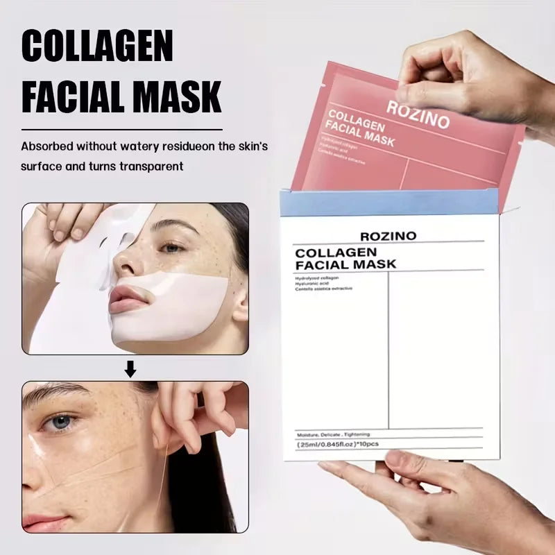 Rozino Bio Collagen Hydrating Sheet Masks For Radiant Skin