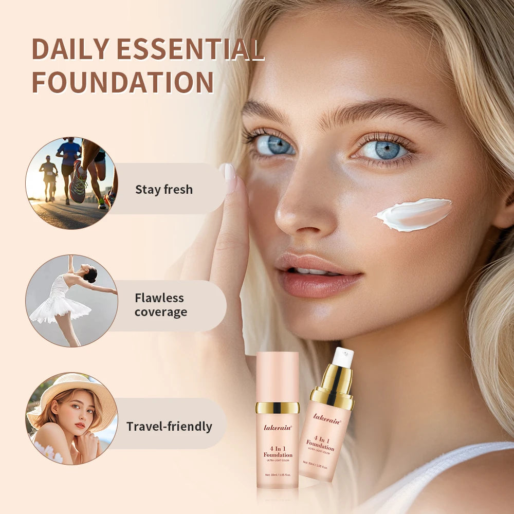 Lakerain 4 In 1 Foundation Brightening Concealer With SPF30