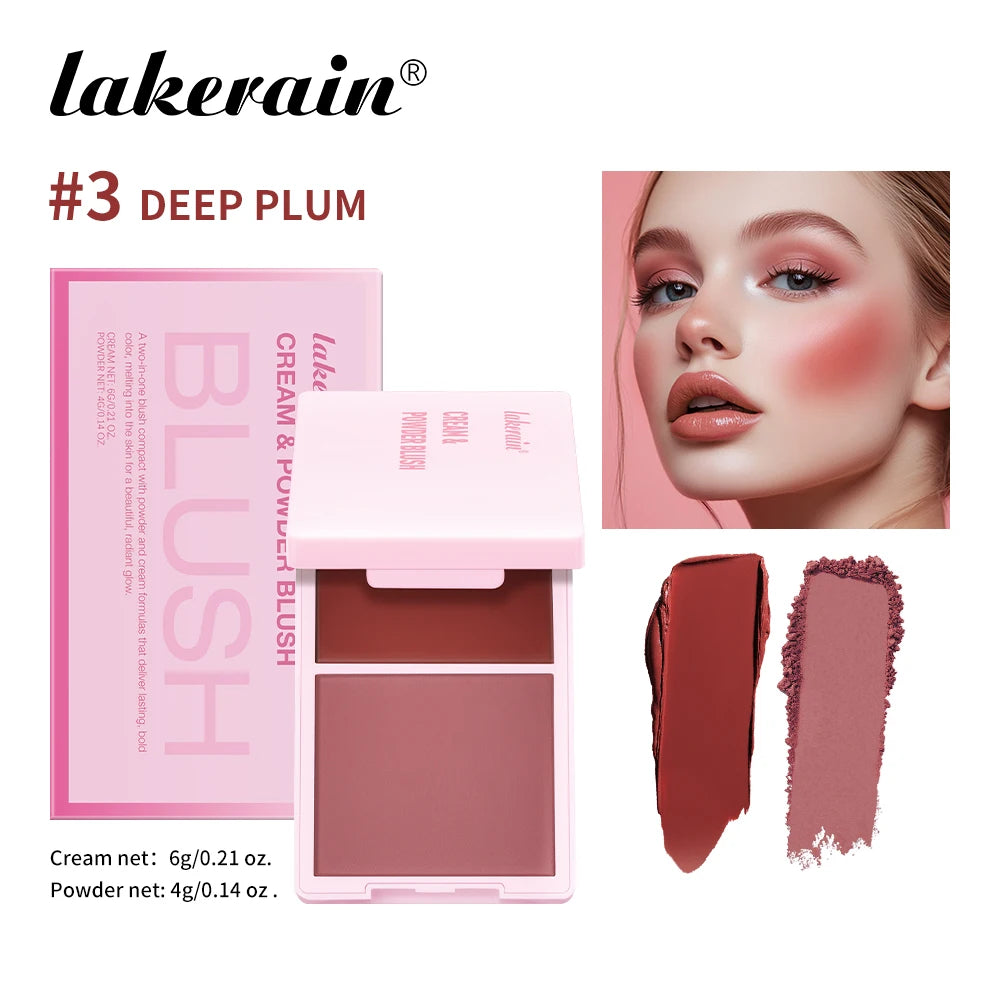 Lakerain Long Lasting Highly Pigmented Cream Powder Blush