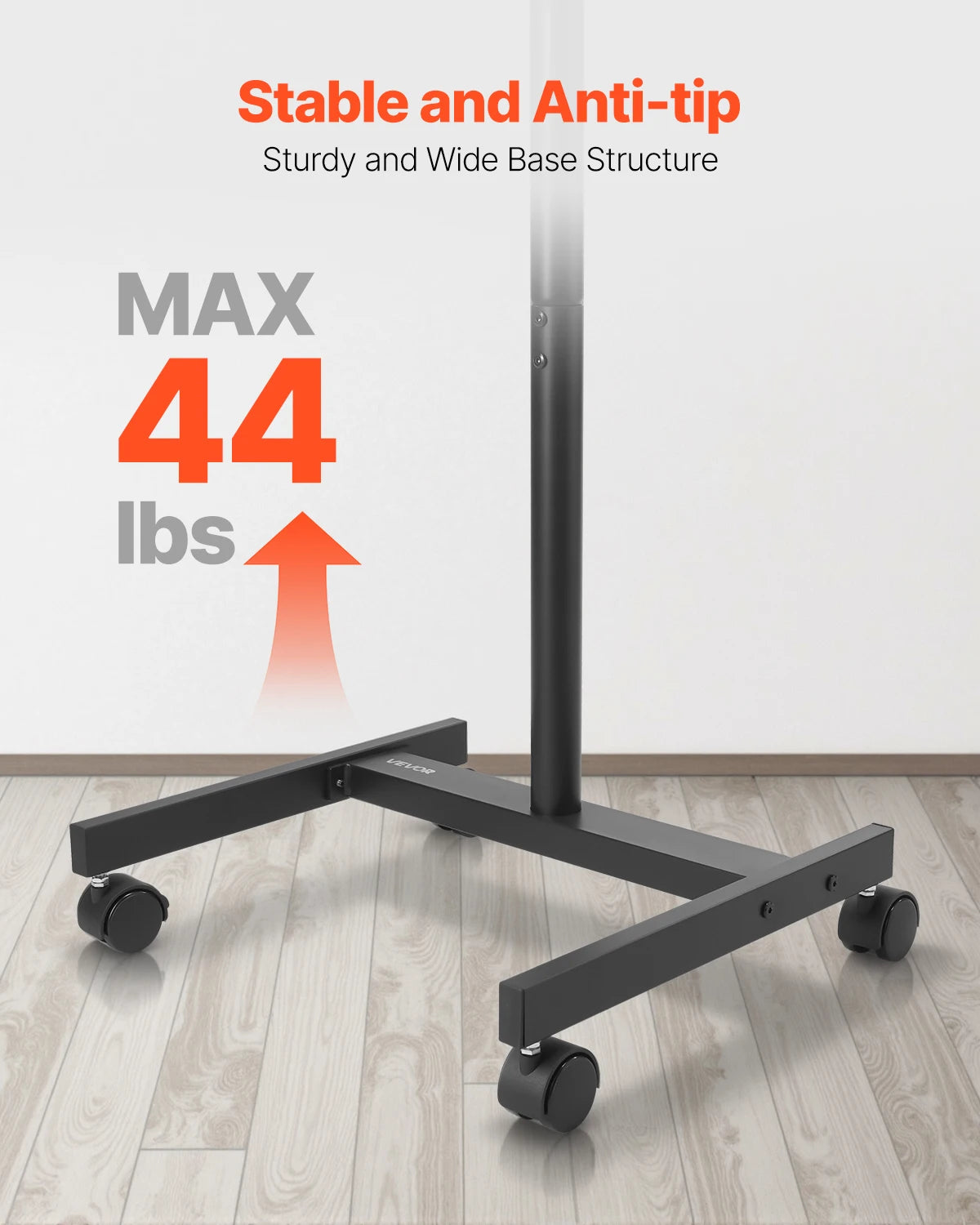 SucceBuy Rolling TV Stand With Wheels For Home And Office