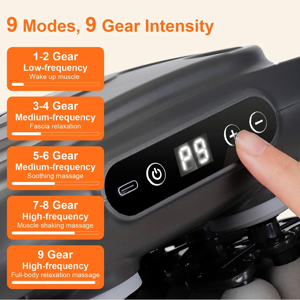 Iebilif 9-Speed Wireless Fascia Gun with Vibration Body Massager